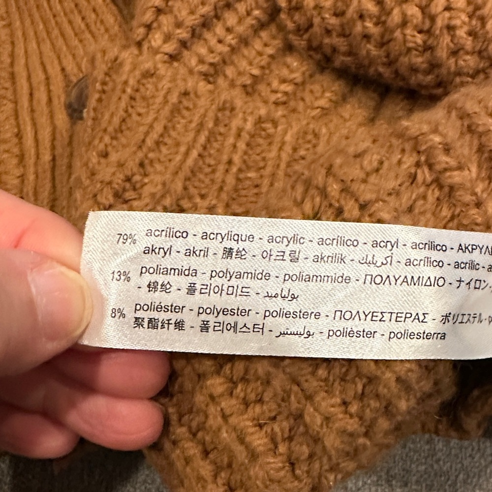 Zara Chunky Crop Knit Cardigan Sweater - Picture 5 of 6